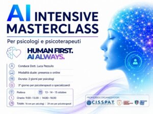 AI MASTERCLASS Per psicologi e psicoterapeuti. Human First, Ai always